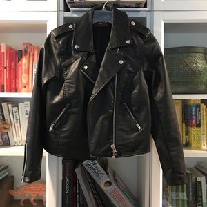 Vegan leather jacket - runs large